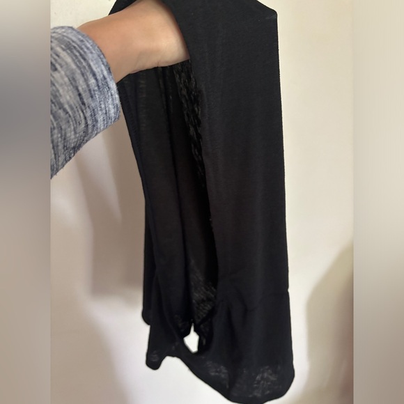 High Slit Sheer Mock Neck Dress with Hood - Picture 6 of 7